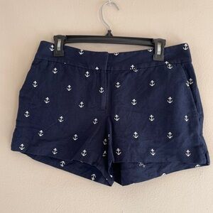 Loft 4” Anchor Print Navy Shorts
